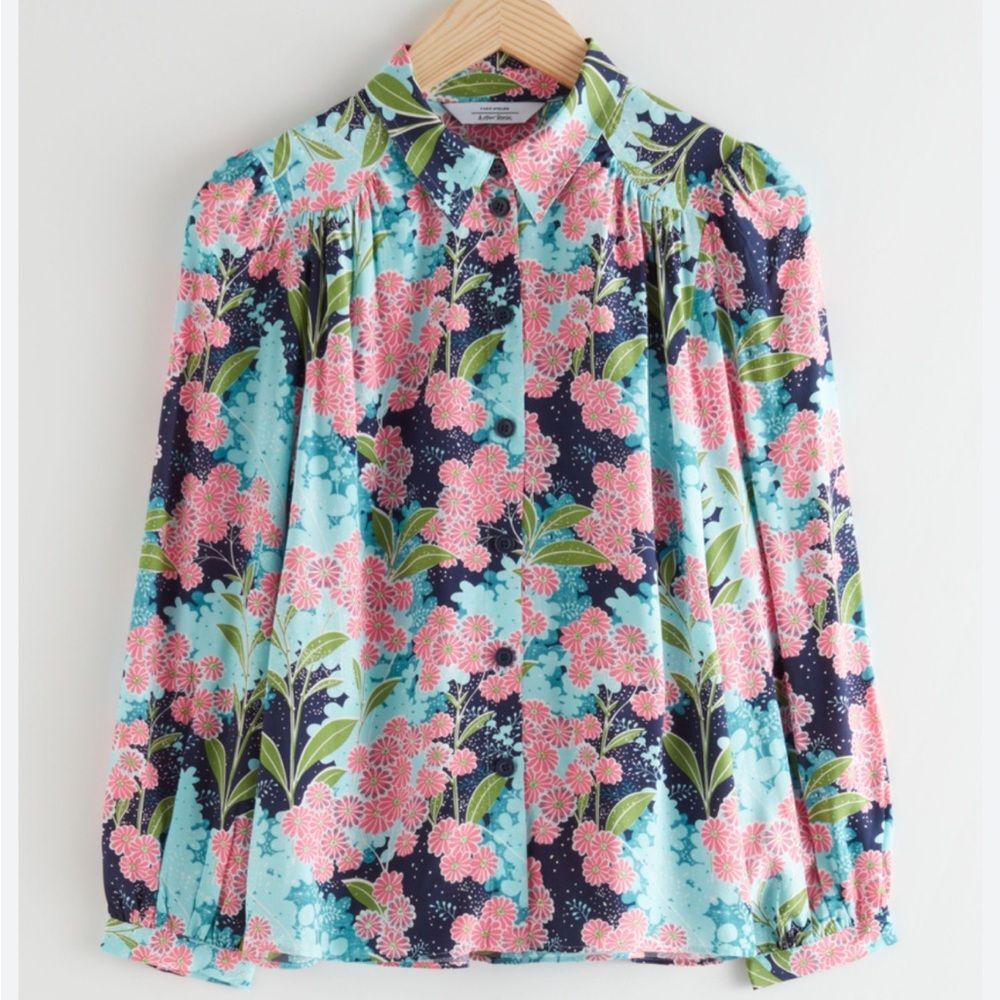& Other Stories Floral Long Sleeve Blouse sz. 8